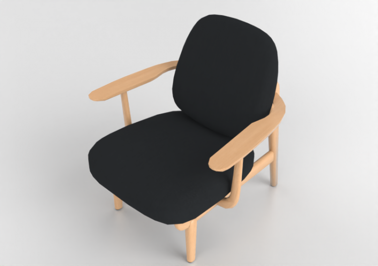 Poltronas 3D - Sillón de madera - Fritz Hansen - Fred -...