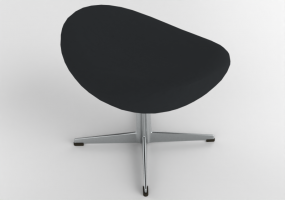 Poltronas 3D - Taburete giratorio in tessuto - Fritz Hansen - Egg - 3127