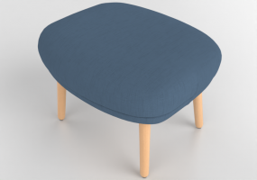 Poltronas 3D - Taburete de tela - Fritz Hansen - Fri - JH15