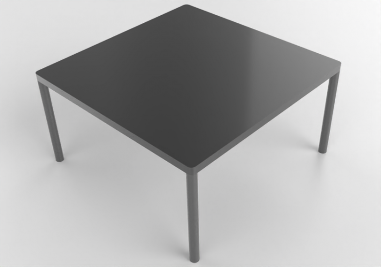 3D Tisch - Tisch aus lackiertem Hloz - Ikea - Bekanr - ACCA...