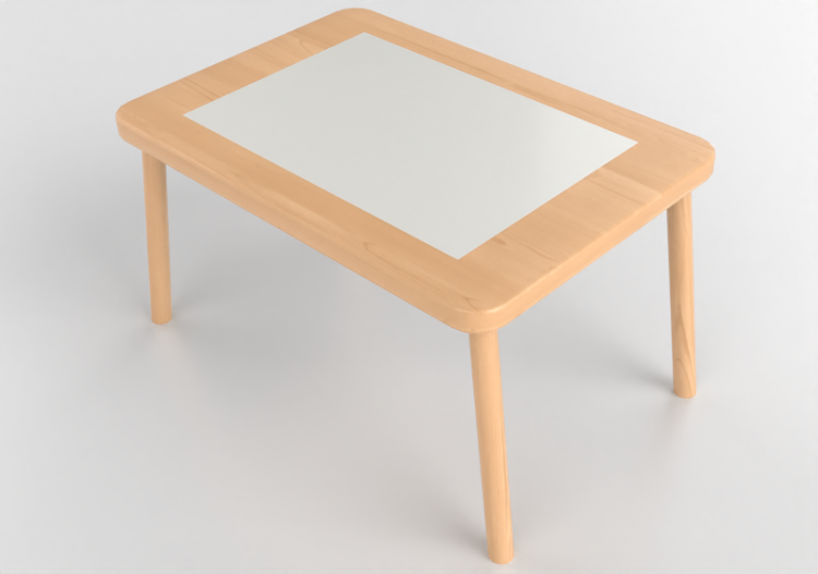 Mesas 3D - Mesa de madera - Ikea - Flisat - ACCA software