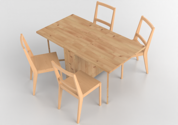 3D Tables - Composition for living room - Ikea - Gateleg -...