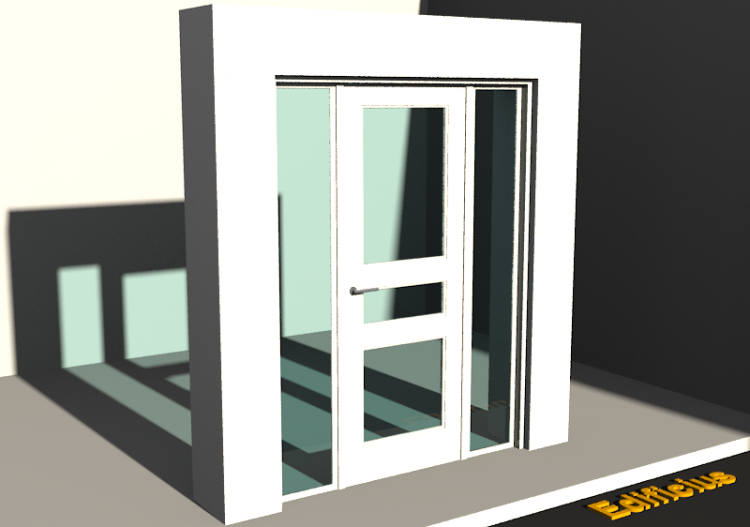 Esquadria 3D - Almofadada P[R] 1FB[3V]+2BANDLAT - ACCA...