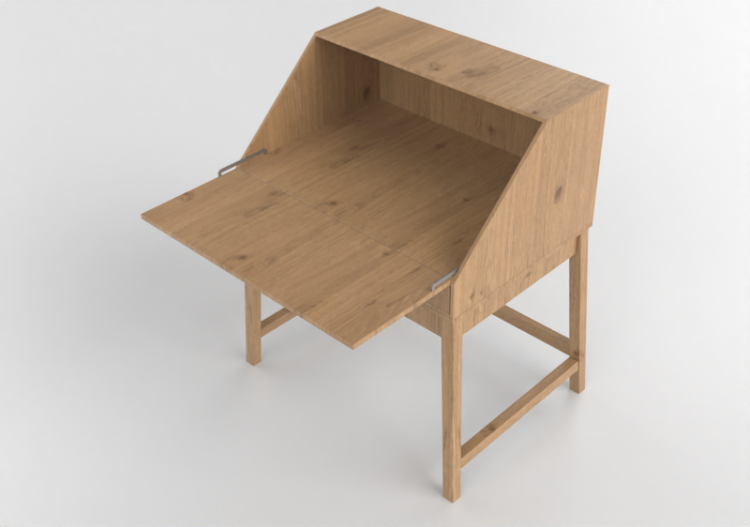 Mesas 3D - Escritorio de madera - Ikea - Alve - ACCA...