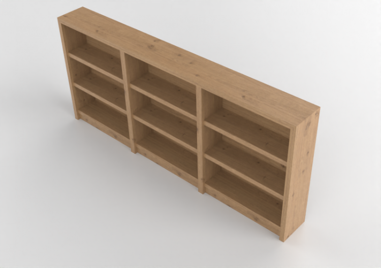 3D Schränke und Kommoden - Bücherregal aus Holz - Ikea -...