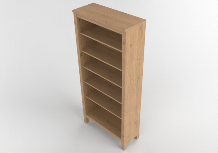 Armários 3D - Estante de madeira - Ikea - Hemnes - ACCA...