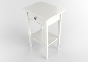 Camas 3D - Mesa de cabeceira de madeira envernizada - Ikea - Hemnes