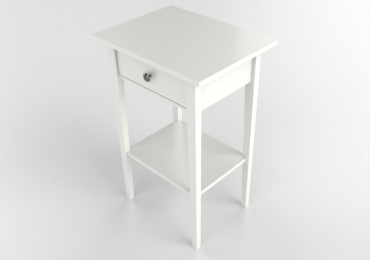 Camas 3D - Mesa de cabeceira de madeira envernizada - Ikea...