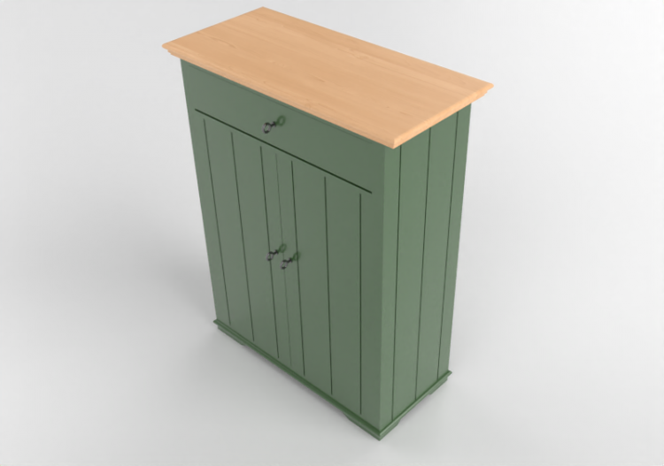 Armários 3D - Armário de madeira envernizada - Ikea -...