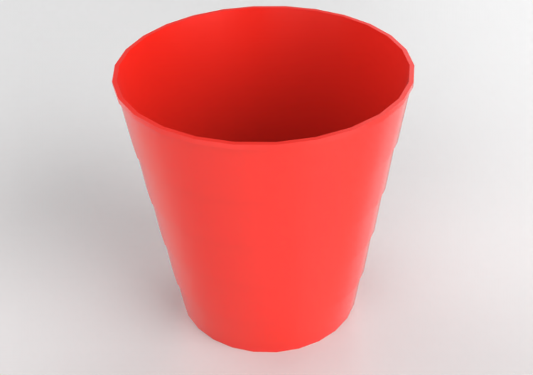 Accessoires 3D - Seau poubelle en plastique - Ikea - Fniss...