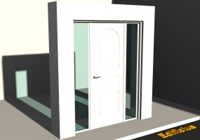 Esquadria 3D - Almofadada P[R] 1FB[3P_AR]+2BANDLAT
