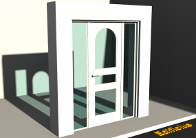 Esquadria 3D - Almofadada P[R] 1FB[3V_AR]+2BANDLAT