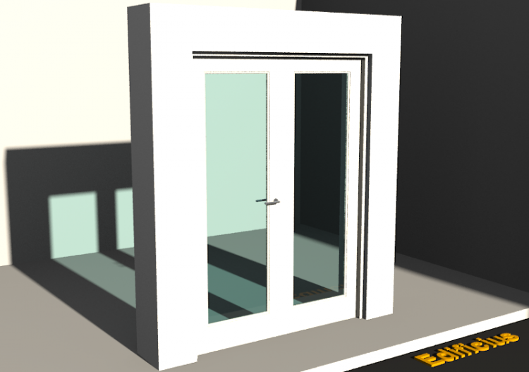 Menuiseries 3D - Bossagé P[R] 2VB_SIM[1V] - ACCA software