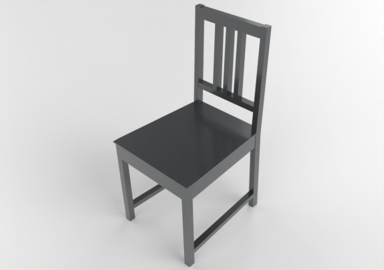 Chaises 3D - Chaise en bois laqué - Ikea - Stefan - ACCA...