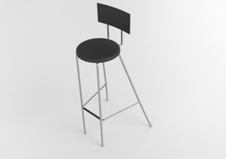 Cadeira 3D - Banqueta de couro - Ikea - Anssi - ACCA...