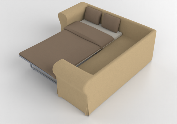 Divani 3D - Divano con letto in tessuto - Ikea - Ektorp -...