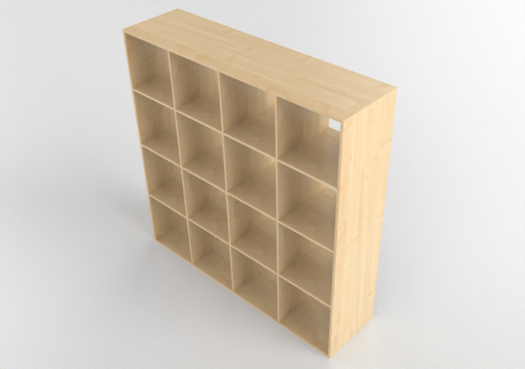 3D Bookshelves and Containers - Wooden bookshelf - Ikea -...