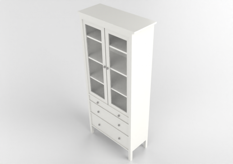 Armários 3D - Cômoda de madeira envernizada - Ikea - Hemnes...
