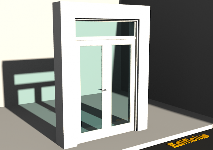 Infissi 3D - Bugnata P[R] 2AB_SIM[1V]+1SPRLC - ACCA...