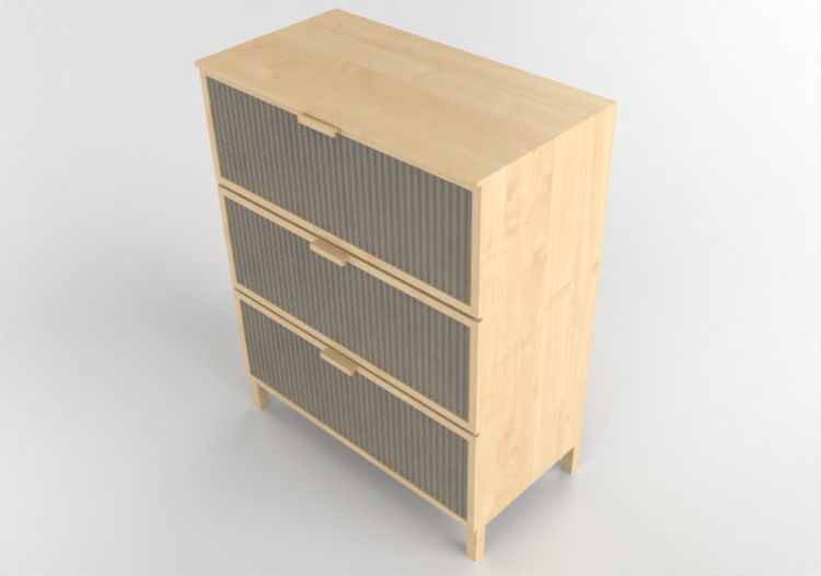 3D Schränke und Kommoden - Kommode aus Holz - Ikea -...