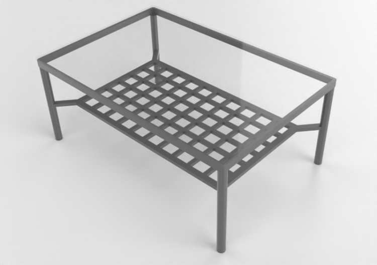Mesas 3D - Mesa de centro de cristal - Ikea - Granas - ACCA...