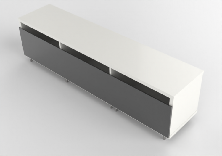 Mobili 3D - Mobile per TV in legno laccato - Ikea - Besta -...