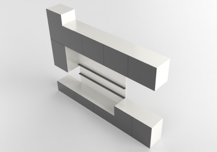 Muebles 3D - Composición para salón - Ikea - Besta - ACCA...