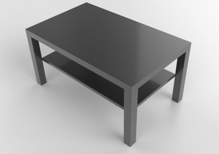 3D Tisch - Couchtisch aus Holz lackiert - Ikea - Lack -...