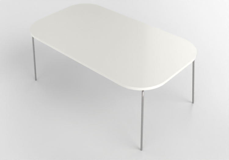 Mesas 3D - Mesa de madeira envernizada - Ikea - Grimle -...