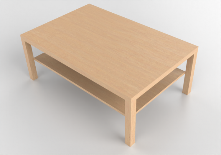 Mesas 3D - Mesa de centro de madeira - Ikea - Lack - ACCA...