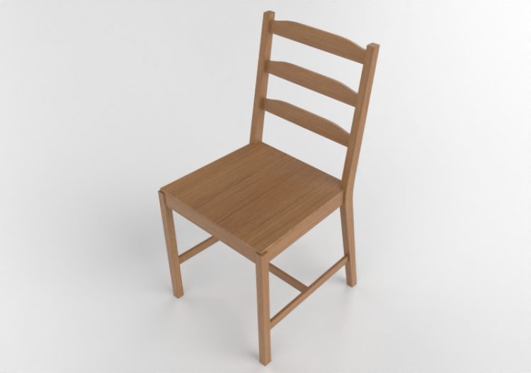 Sedie 3D - Sedia in legno - Ikea - Jokkmokk - ACCA software