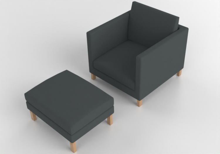 Sofás 3D - Composição p/ sala de estar - Ikea - Karlstad -...