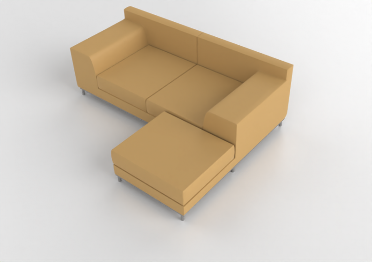 Sofás 3D - Sofá de couro - Ikea - Kramfors - ACCA software