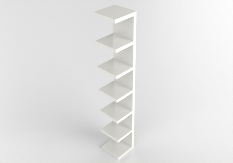 Bibliothèque 3D - Étagère en bois laqué - Ikea - Lack -...