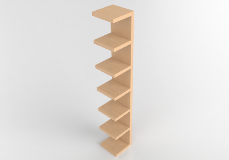 3D Bücherregal und Behälter - Regal aus Holz - Ikea - Lack...