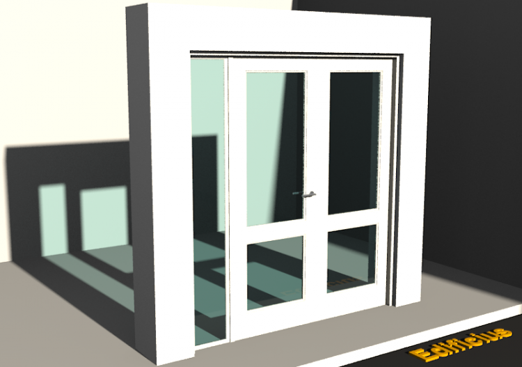 Menuiseries 3D - Bossagé P[R] 2VB_SIM[2V]+1FNCLC - ACCA...