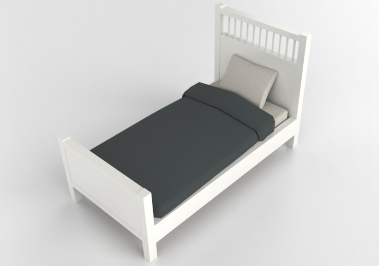 Camas 3D - Cama de solteiro - Ikea - Hemnes - ACCA software