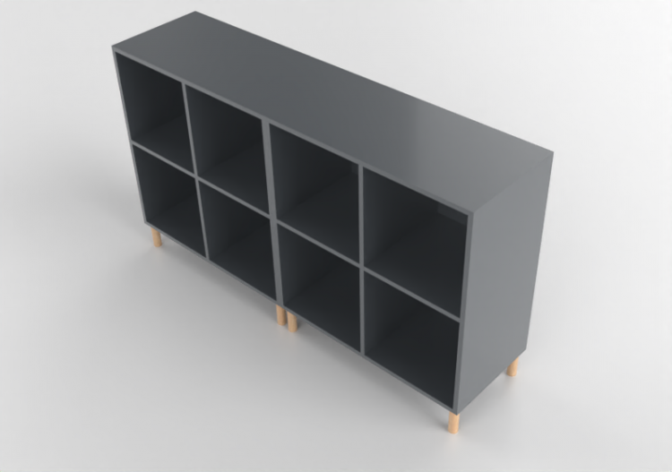 Mobili 3D - Composizione di mobili in legno laccato - Ikea...