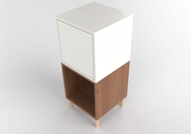 Muebles 3D - Composición de muebles de madera - Ikea - Eket...