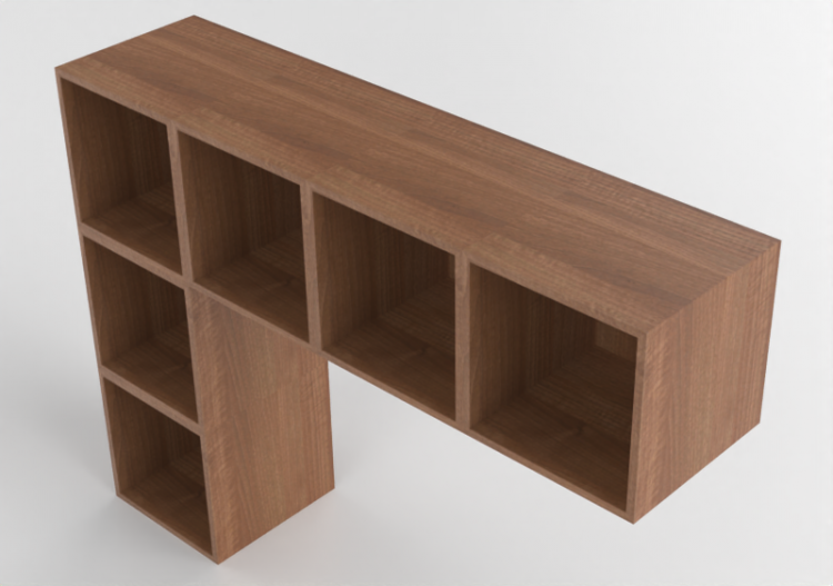 Móveis 3D - Conjunto de móveis de madeira - Ikea - Eket -...