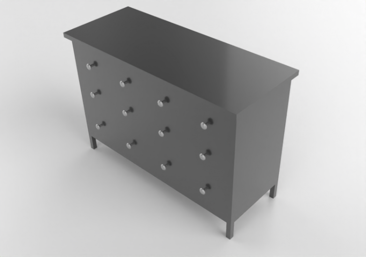 3D Möbel - Möbel aus Holz lackiert - Ikea - Hemnes - ACCA...