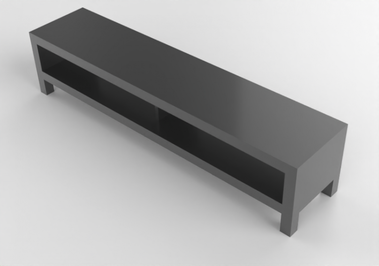 Meubles 3D - Meuble TV en bois laqué - Ikea - Lack - ACCA...