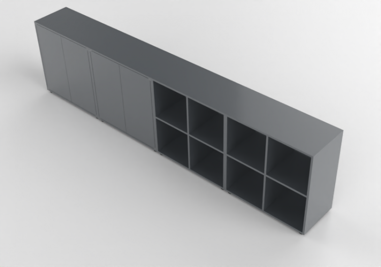 Móveis 3D - Conjunto de móveis de madeira envernizada -...