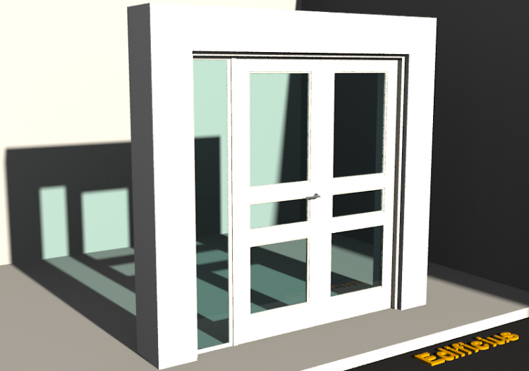 3D Tür/Fenster - Kassettentür T[R] 2DF_SYM[3G]+1SL - ACCA...