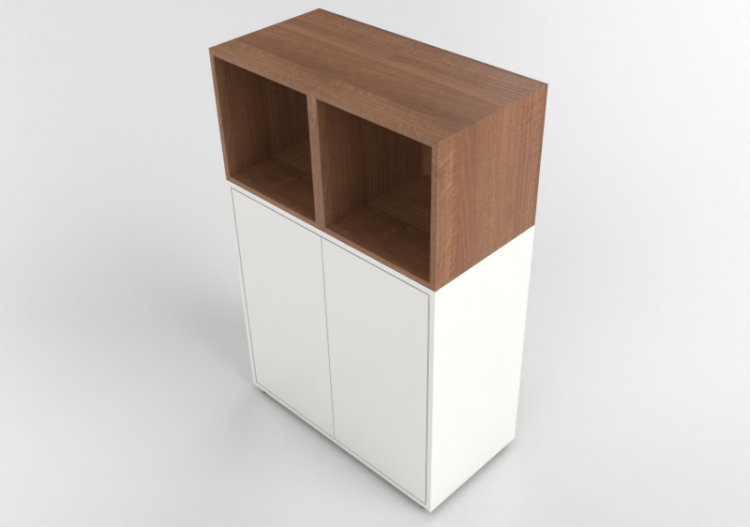 Mobili 3D - Composizione di mobili in legno laccato - Ikea...
