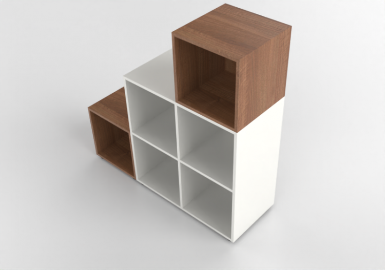 Meubles 3D - Composition de meubles en bois laqué - Ikea -...