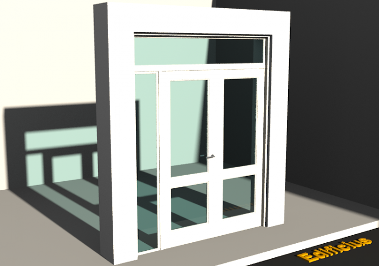 Esquadria 3D - Almofadada P[R] 2FB_SIM[2V]+1BANDLAT+1BAND -...