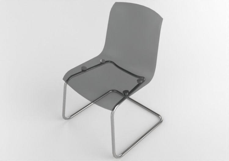 3D Chairs - Plastic Chair - Ikea - Tobias - ACCA software