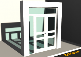 Esquadria 3D - Almofadada P[R] 2FB_SIM[3V]+1BANDLAT+1BAND