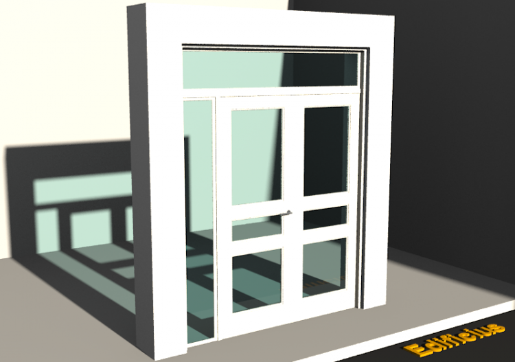 3D Tür/Fenster - Kassettentür T[R] 2DF_SYM[3G]+1SL+1OBL -...